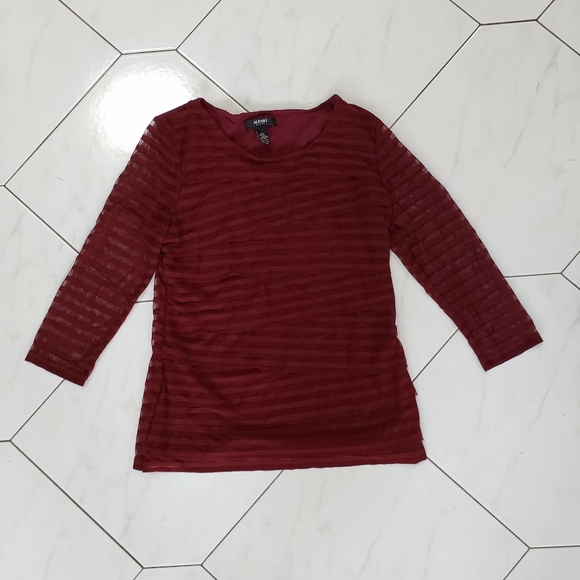 Alfani Tops - Alfani Petite Burgundy Top Size Small Petite